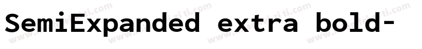 SemiExpanded extra bold字体转换